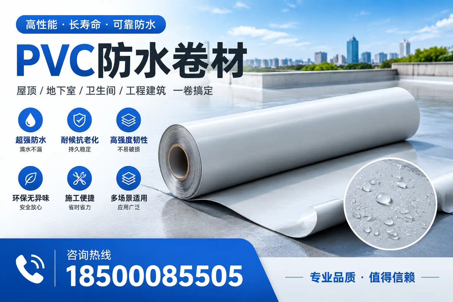 PVC防水卷材的防水效果评测,适合南京的科学依据